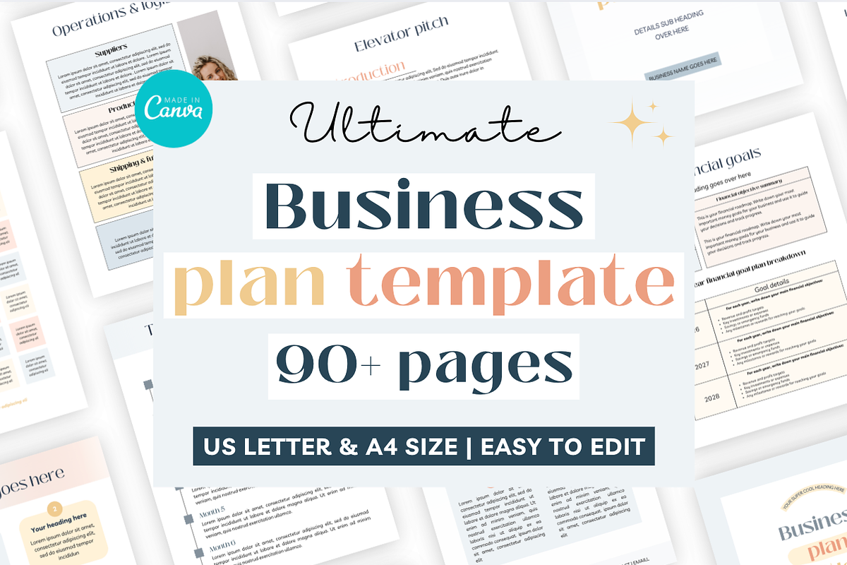 Business plan template Canva
