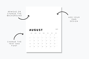 2027 Calendar Template Psd Canva, a Poster Template by DesignStudioTeti (Thumbnail 7 of 9)