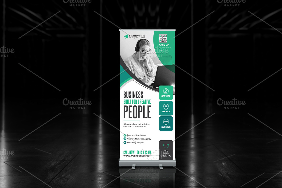 Corporate Roll Up Banner, a Poster Template by GraphicsBurg (Photo 4 of 5)