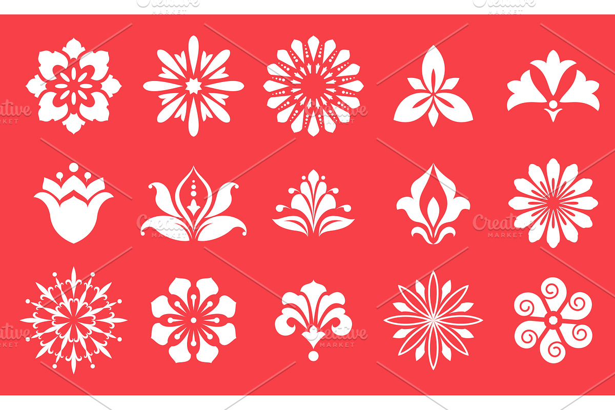 Vector floral set. Spring or summer, an Object Graphic by RODINA (Photo 1 of 3)