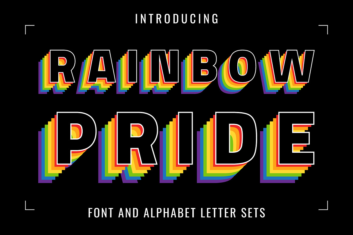 Rainbow Pride Color font, a Symbol Font by Font Craft Studio (Photo 1 of 3)