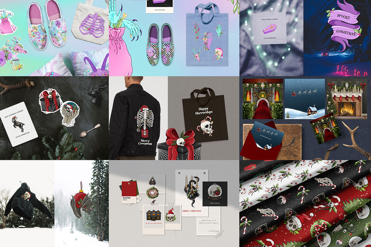 CREEPY Christmas Bundle, an Illustration by SecondOfJuly (Photo 6 of 6)