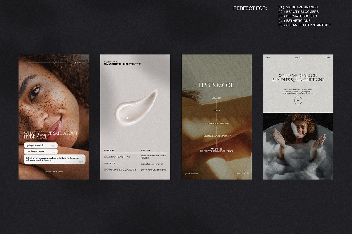Skincare Story & Post Canva Kit preview 2