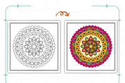 Bold and Easy Mandala Coloring Pages, a Decorative Illustration by Coco Bloom (Thumbnail 8 of 9)