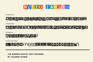 Retro Ransom Display Cutout Font