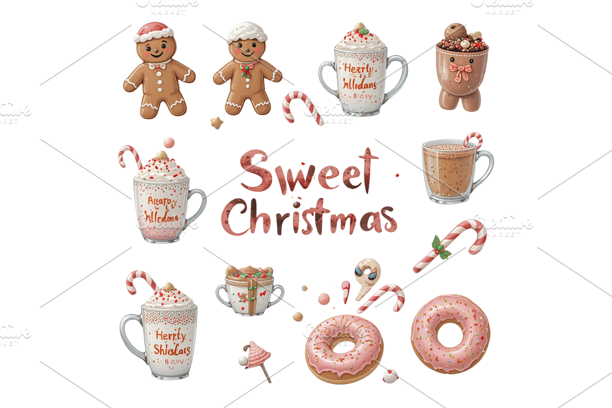 Sweet Christmas Sublimation, a Seasonal Illustration by Creative design (Photo 3 of 7)