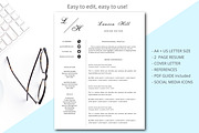 Minimalist resume template, a Resume Template by Annakristal (Thumbnail 1 of 6)
