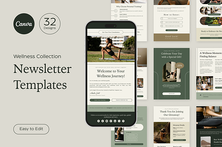 Email Newsletter CANVA Template, a Design Template by Mirely Creative Co