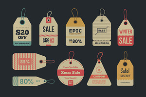 32 Vintage Sale Tags