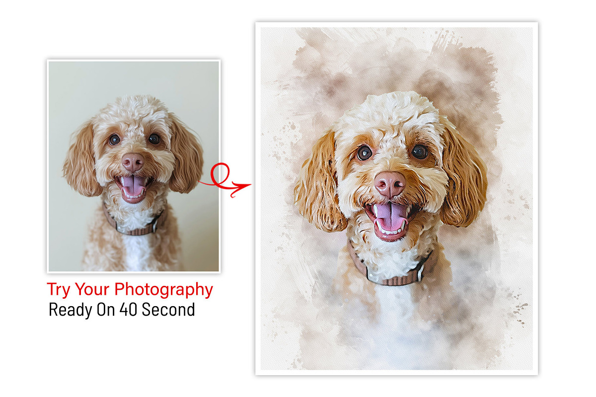 Custom Watercolor Pet Template, an Action Add-On by MRI STUDIO (Photo 4 of 23)