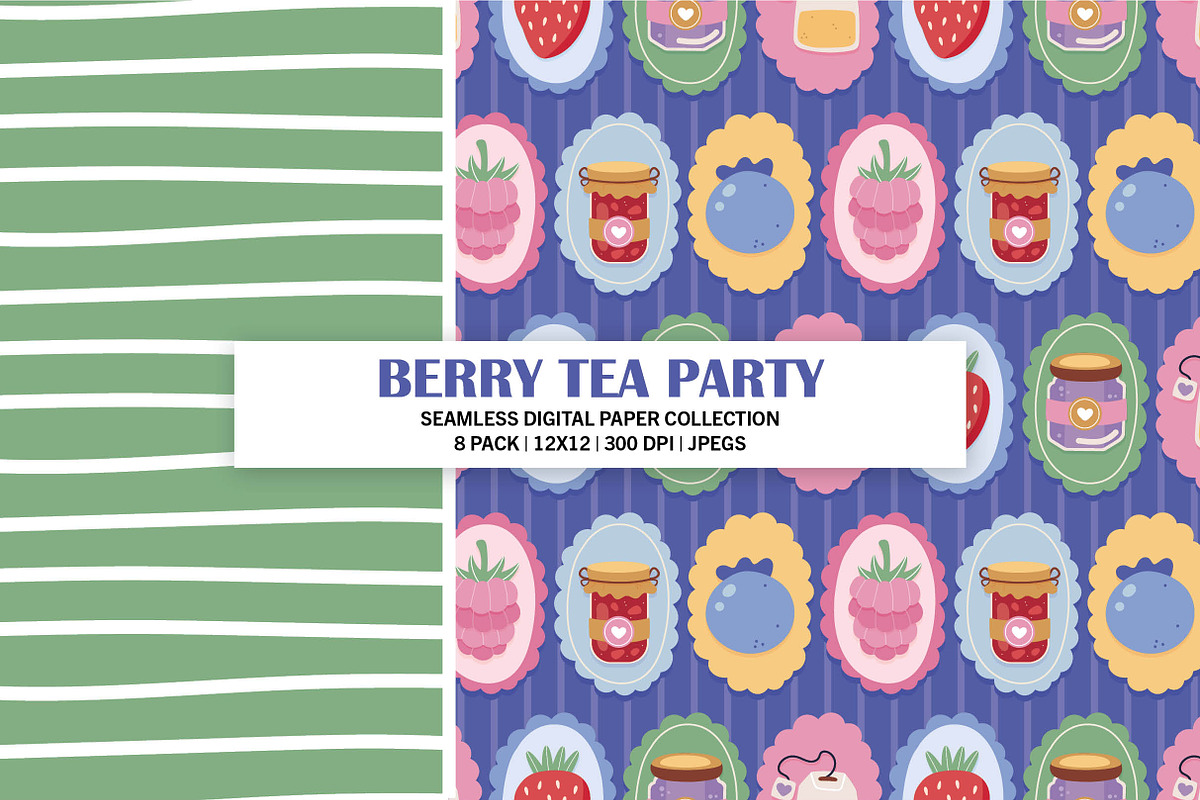 Tea Party Seamless Pattern Bundle, a Pattern Graphic by Alanna Messina Design Co (Photo 5 of 8)