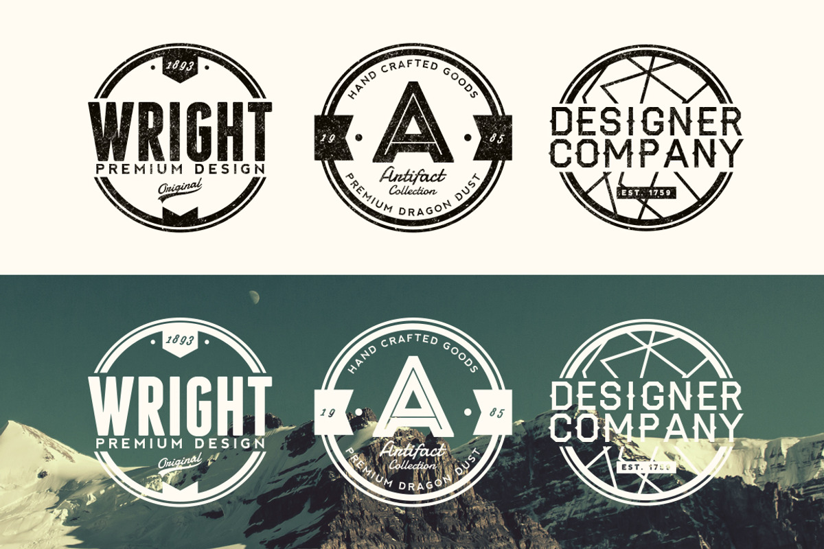 Vintage Minimalist Circular Badges, a Branding & Logo Template by Yusof Mining (Photo 2 of 5)