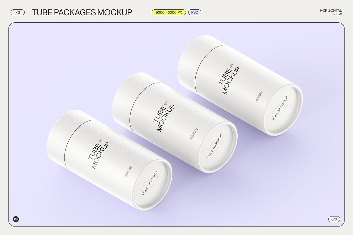 Paper Tube Package Mockup Set 1, a Packaging Mockup by Samolevsky (Photo 13 of 15)