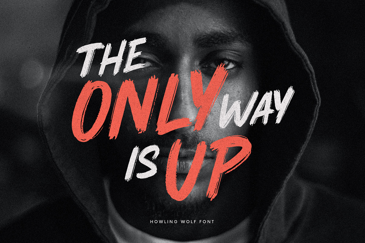Howling Wolf - Dirty Brush, a Font by Invasi Studio (Photo 5 of 10)