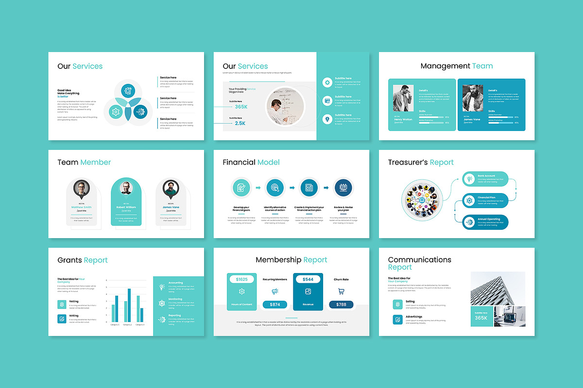 Annual Report Keynote Template preview 4