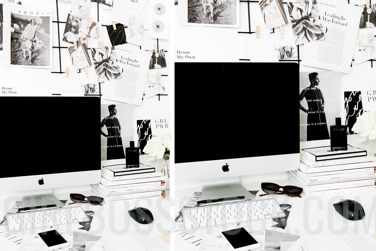 Styled Desktop Mockup PNG, an iPhone Mockup by Girl Boss Stock (Photo 1 of 2)