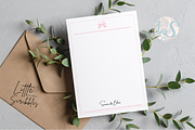 Pink Bow Wedding Invitation Suite, a Stationery Template by Little Creative Scribbles (Thumbnail 5 of 7)