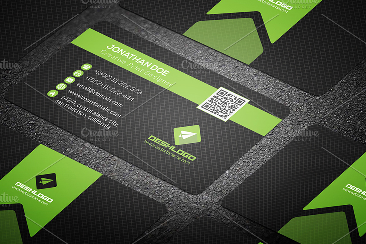 Clean Business Card, a Business Card Template by Cristal Pioneer (Photo 1 of 6)