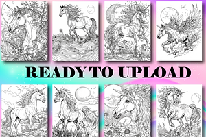 Sky Horse Coloring Pages For Adults