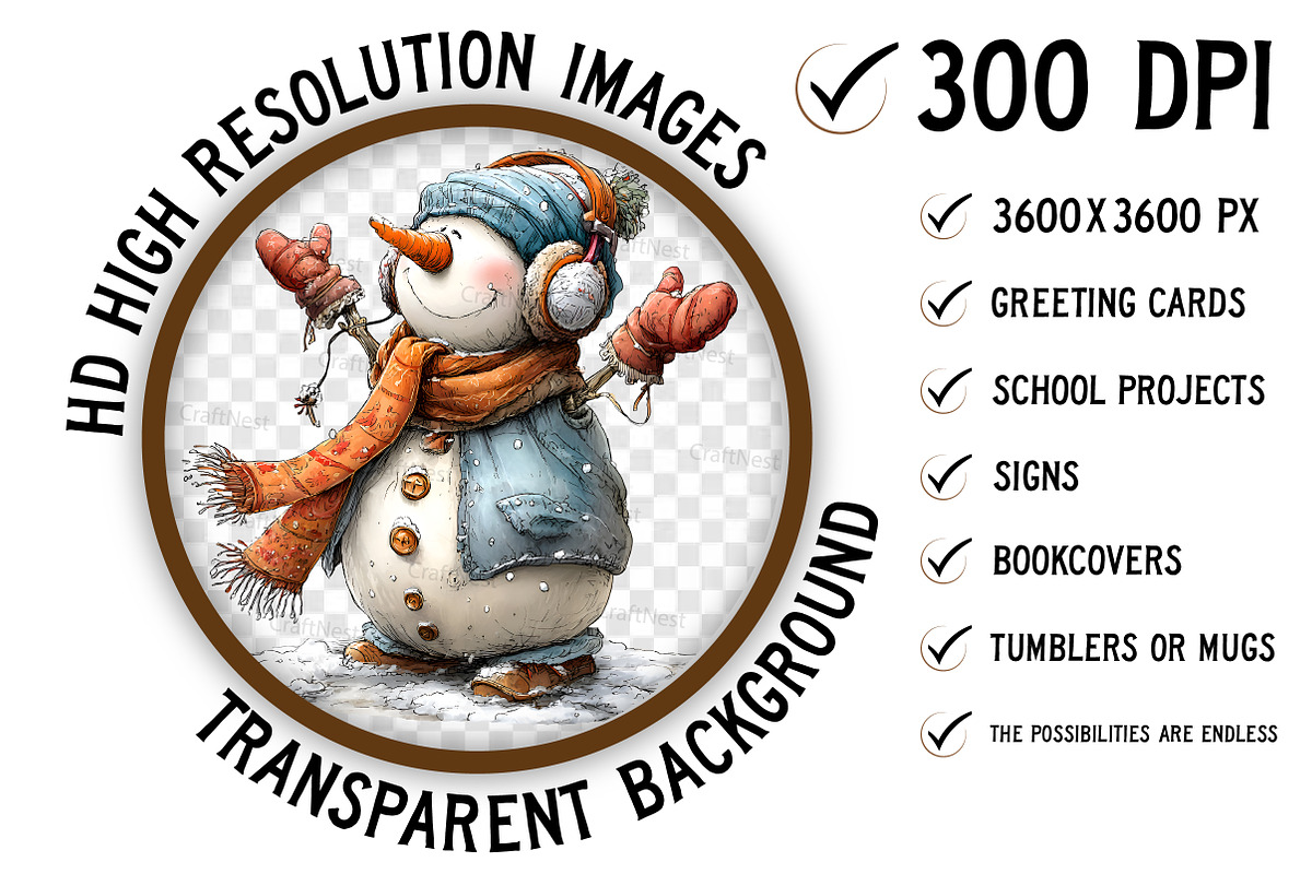 Playful Christmas Clipart, an Illustration by Craft Nest (Photo 5 of 7)