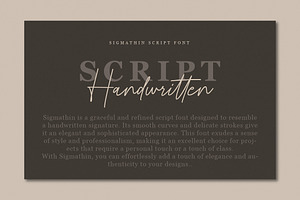 Sigmathin - Signature Script Font