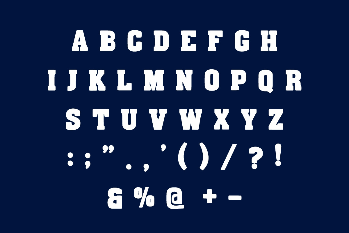 VARSITY SCHOOL VINTAGE FONT, a Slab Serif Font by Fourteen Letter (Photo 6 of 10)