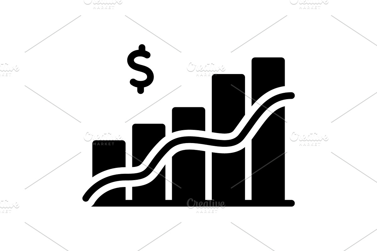 Increasingly growth solid icon, a Solid Icon by Creative priyanka