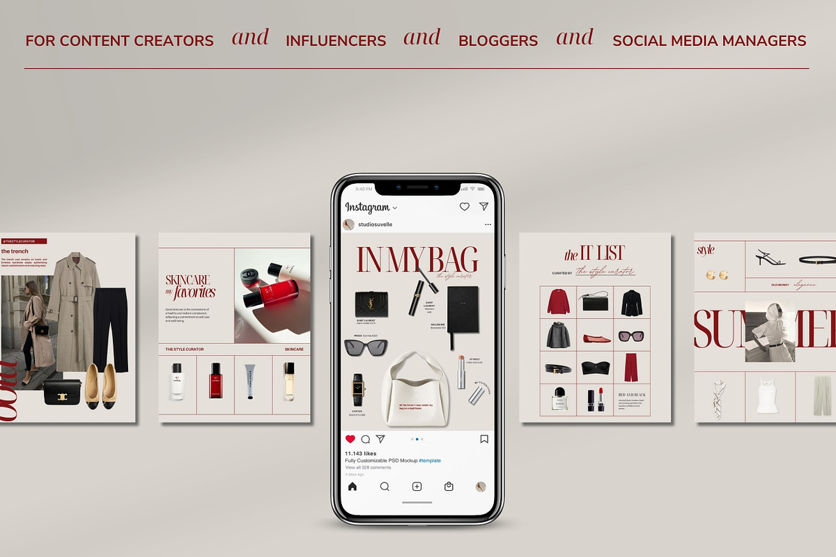 LTK Canva templates Red, a Social Media Template by Studio Suvelle (Photo 3 of 7)