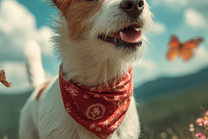 Happy Jack Russell Terrier in a Flow, a Photo by Pixeness Studio