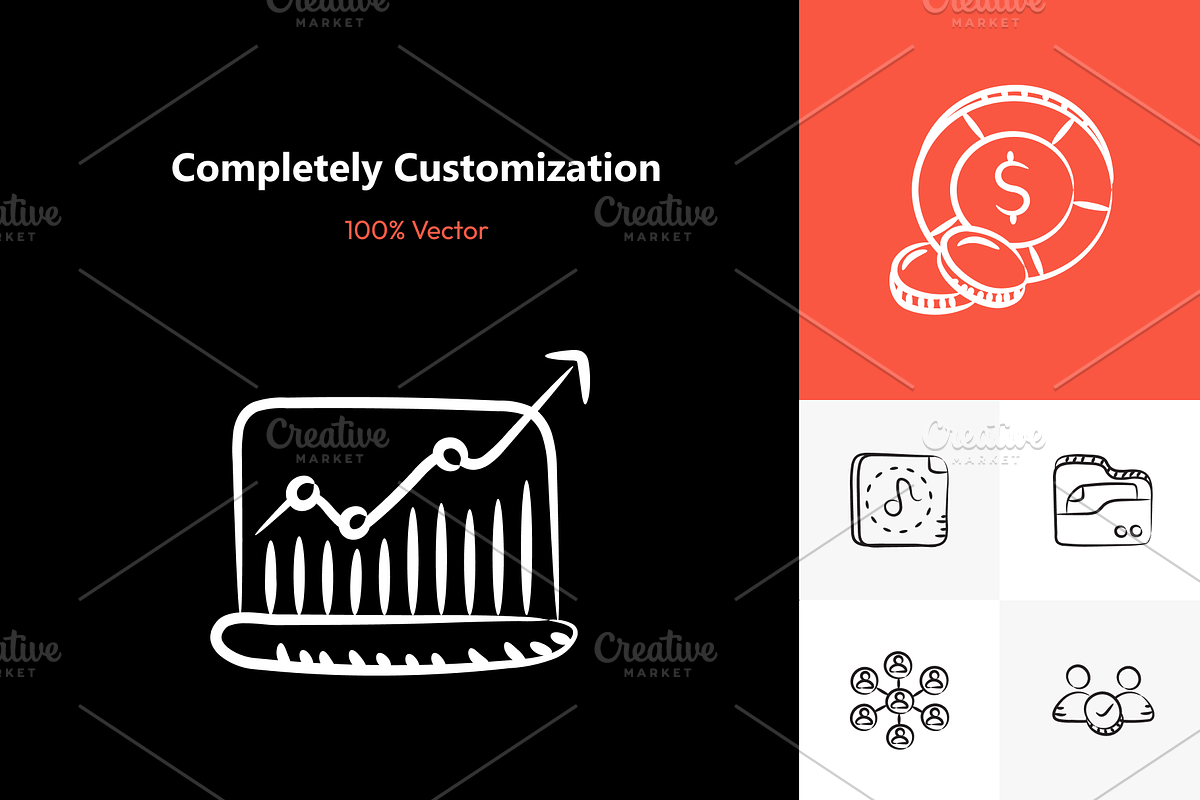 Business Doodle Icons, an Icon by Brickclay (Photo 3 of 5)