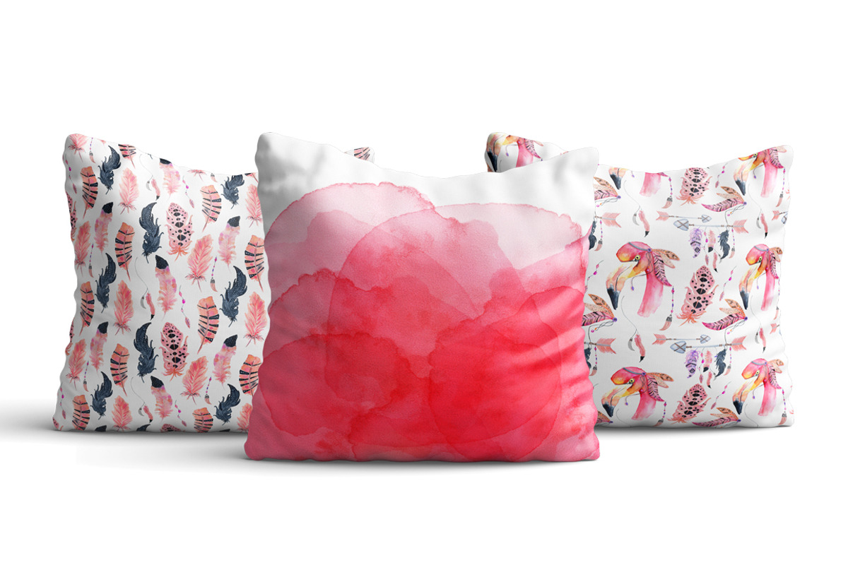Boho flamingo Watercolor set, an Illustration by Evgeniia (Photo 7 of 10)
