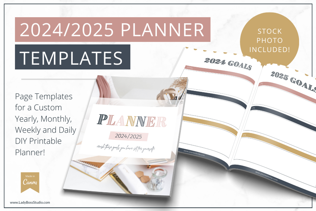 Planner Templates | Canva Vintage, a Stationery Template by Lady Boss Studio (Photo 1 of 8)