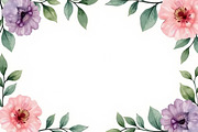 Watercolor Floral Frame Set, an Illustration by Creativeshirt (Thumbnail 7 of 11)