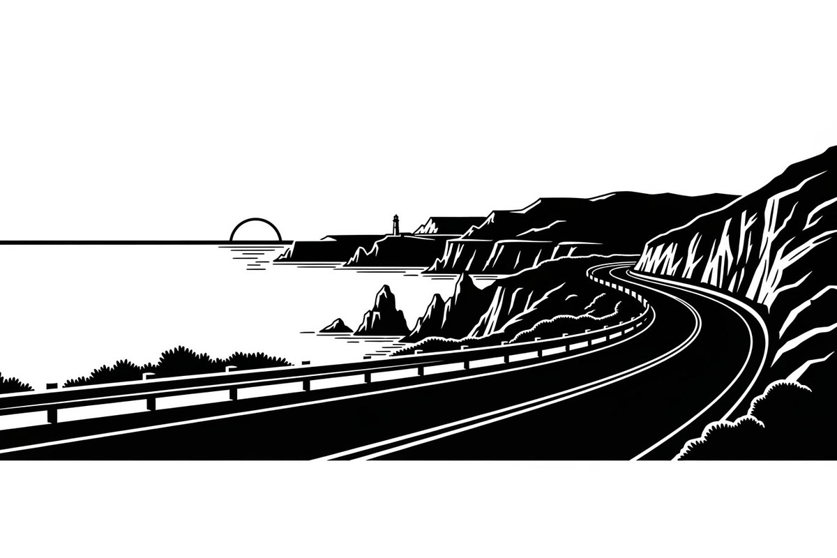 Coastal Curved Roadscape Bundle, a Graphic by musafir_fashion (Photo 2 of 14)