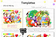 vector set Happy Animals, an Animal Illustration by WINDmade (Thumbnail 10 of 12)