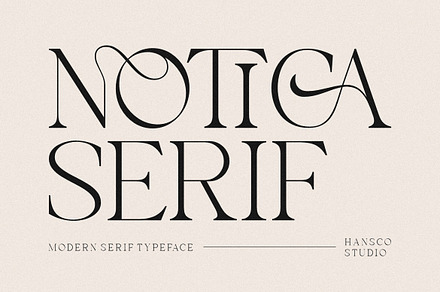 Notica Serif Font – Elegant Font, a Serif Font by HansCo Studio