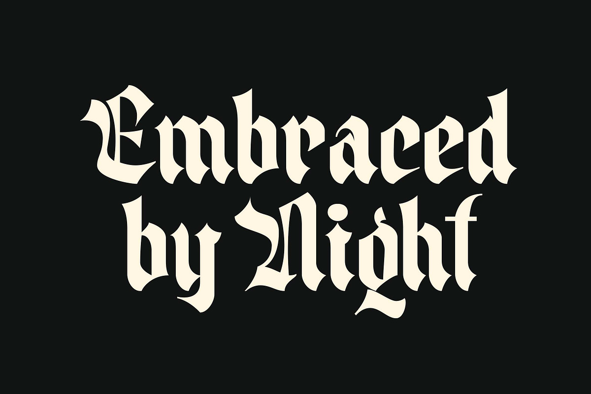 Broken Shield a Gothic Blackletter, a Blackletter Font by Blankids Studio (Photo 6 of 12)