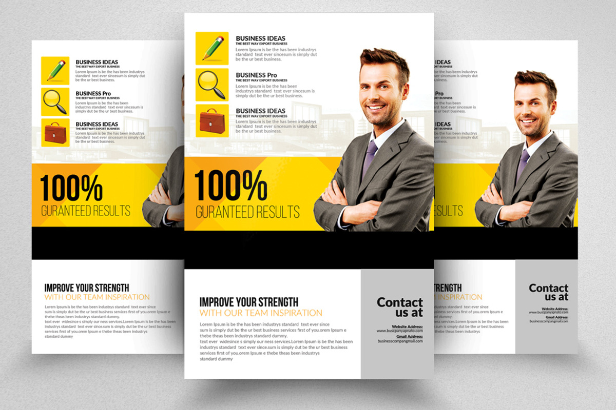100 Business Flyers Mega Bundle, a Flyer Template by Design Up (Photo 27 of 100)