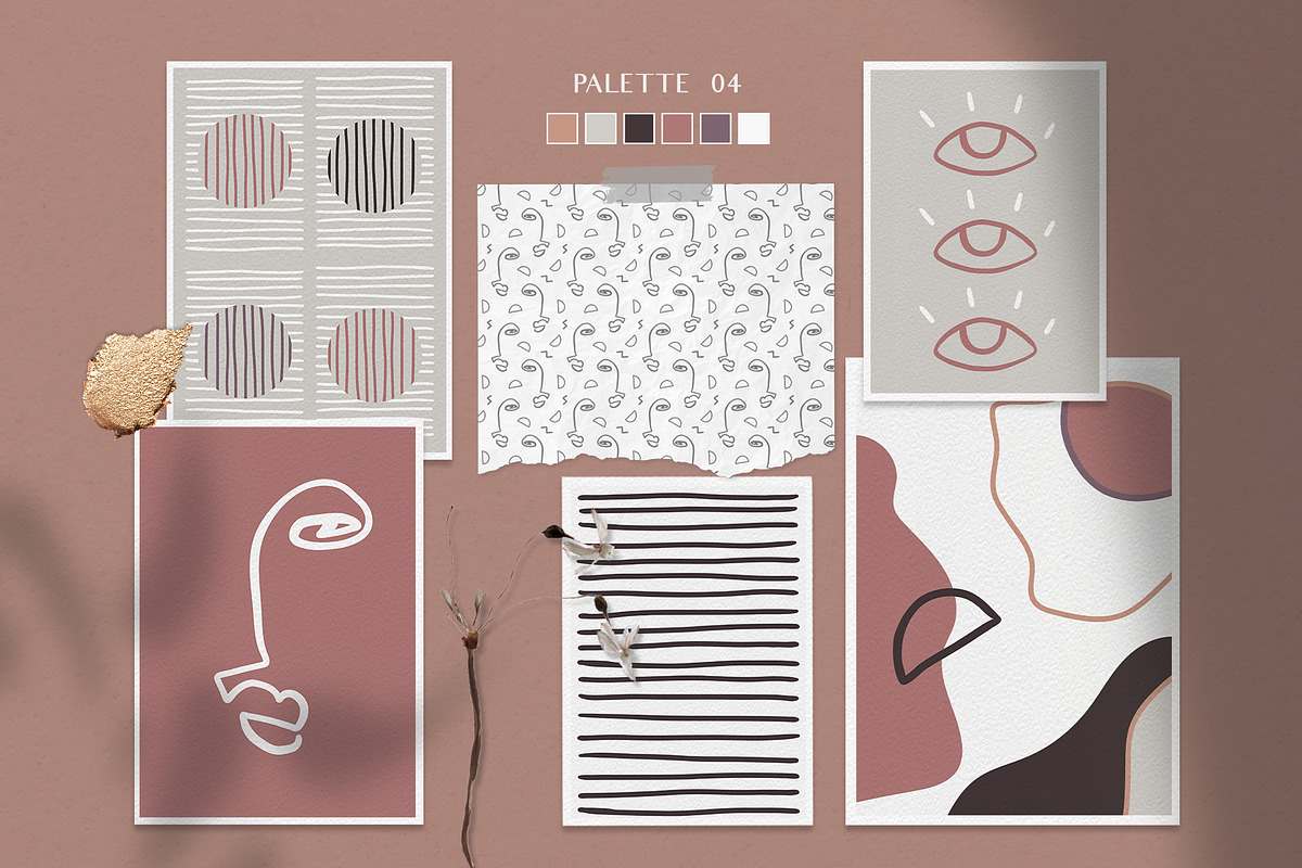 Modern Posters & patterns, an Object Illustration by Purple