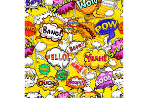 Seamless comic book page pattern, a Pattern Graphic by Yayasya