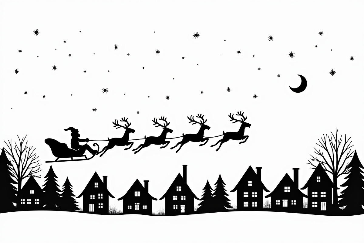 Holiday Village Silhouette Pack, an Illustration by hafijul (Photo 2 of 21)