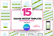 Canva Social Media Mockup Templates, a Social Media Template by Your DigiProds (Thumbnail 1 of 5)