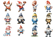 American Football Gnomes, an Illustration by Design Market (Thumbnail 3 of 4)