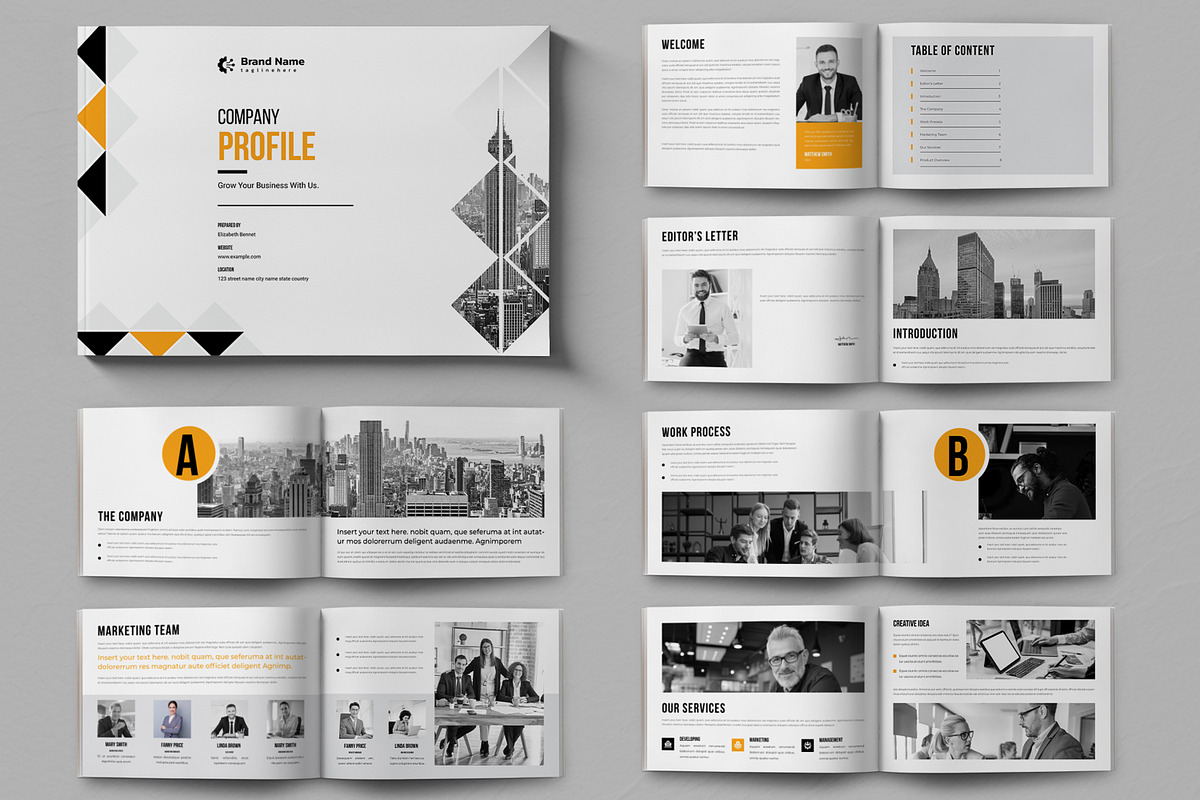 Company Profile Landscape Brochure, a Brochure Template by ContestDesign (Photo 1 of 5)