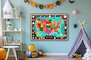 Halloween USA Map Printable Bundle, an Education Illustration by AdrianDragne (Thumbnail 5 of 11)