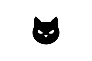 Evil Cat Head Vector, an Animal Illustration by Vectorium Studio