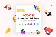 Rock Animated Stickers, a Duotone Icon by Brickclay (Thumbnail 2 of 7)