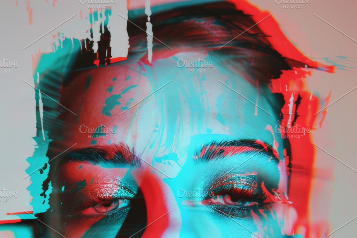90 Glitch faces, a Person Illustration by Handmadefont (Photo 13 of 94)