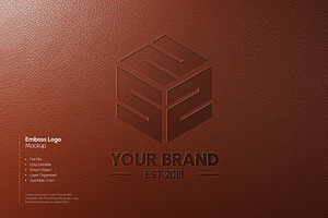 Leather Emboss Logo Mockup