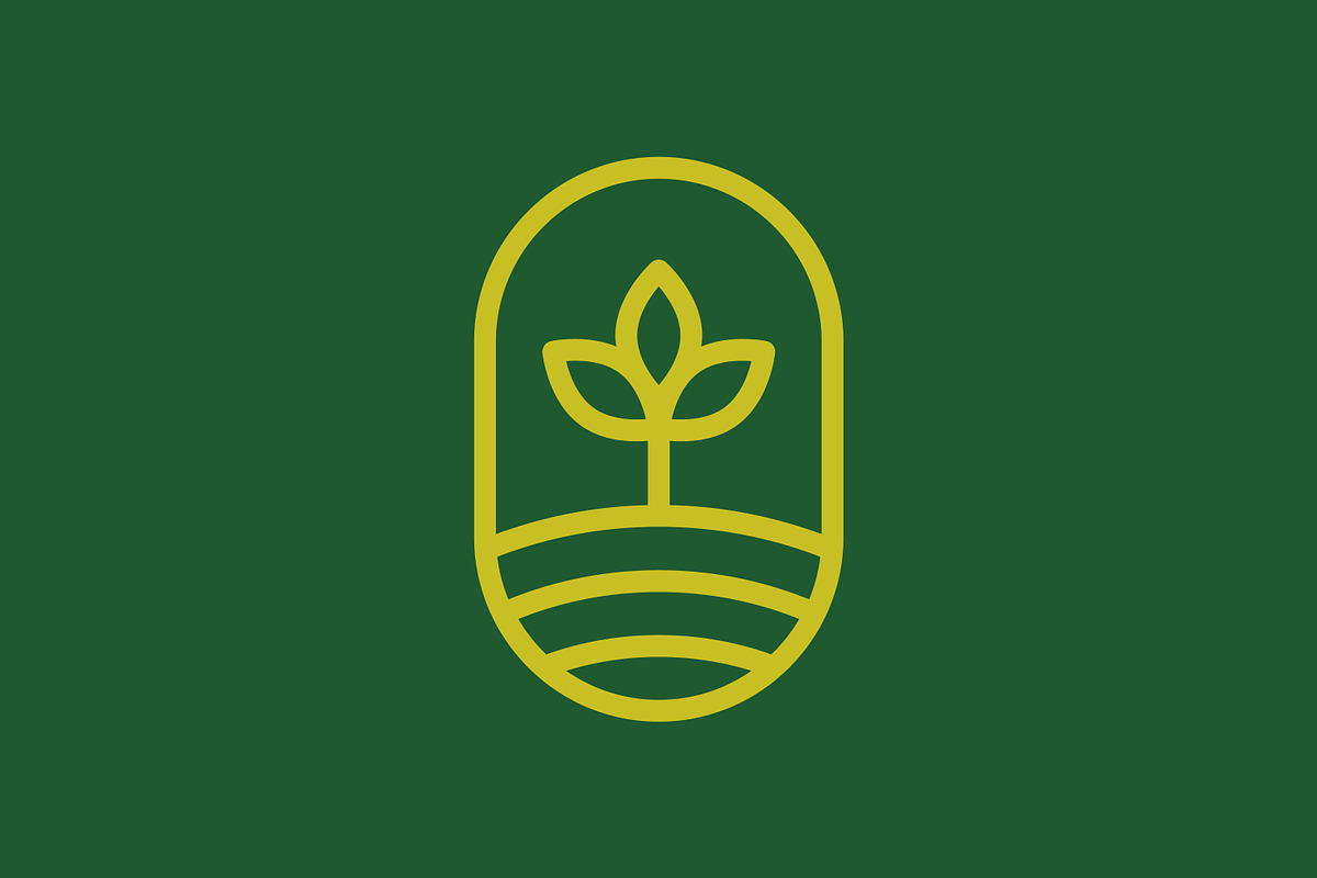 Sprout Oval Badge Nature Line Logo, a Branding & Logo Template by Signatoro (Photo 1 of 3)